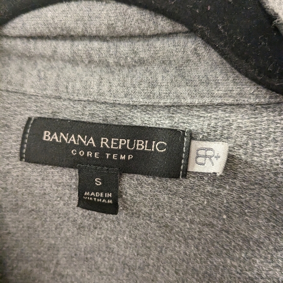 Banana Republic men's grey long sleeve core temp rugby polo size small - Picture 2 of 3